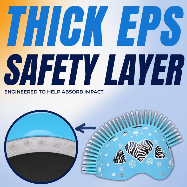 Zebra Heart Helmet - EPS protection