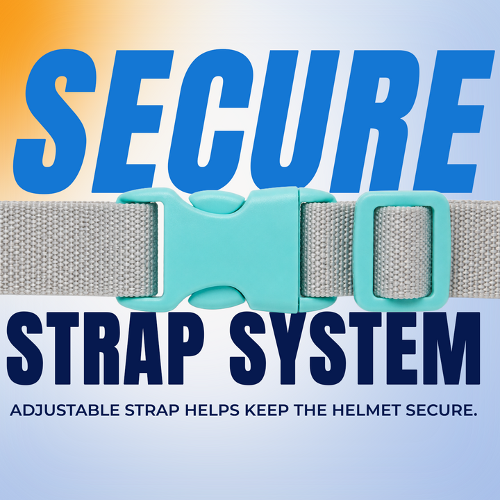 Zebra Heart Helmet - secure strap system