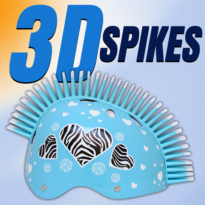 Zebra Heart Helmet - design details