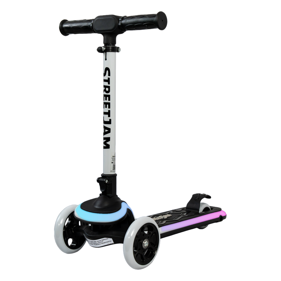 StreetJam Blinkie LED 3-Wheel Kids Scooter - Black/Grey - view 1