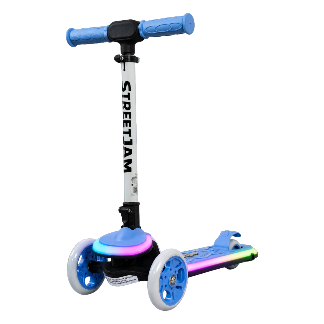 StreetJam Blinkie LED 3-Wheel Kids Scooter - Blue/Grey