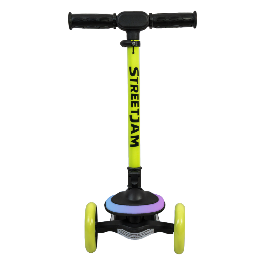 StreetJam Blinkie LED 3-Wheel Kids Scooter - Black/Neon Green - view 2