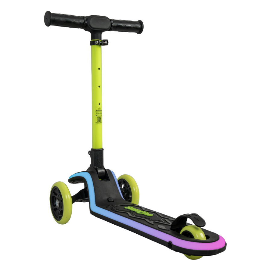 StreetJam Blinkie LED 3-Wheel Kids Scooter - Black/Neon Green - view 4