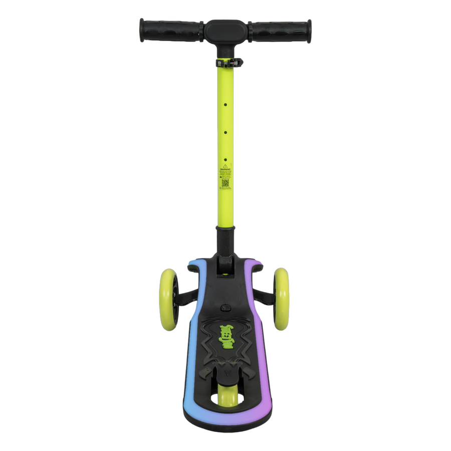 StreetJam Blinkie LED 3-Wheel Kids Scooter - Black/Neon Green - view 5