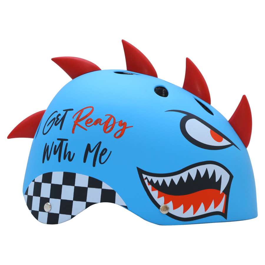 Shark – 3D Kids Helmet - Kibo Blue - view 2