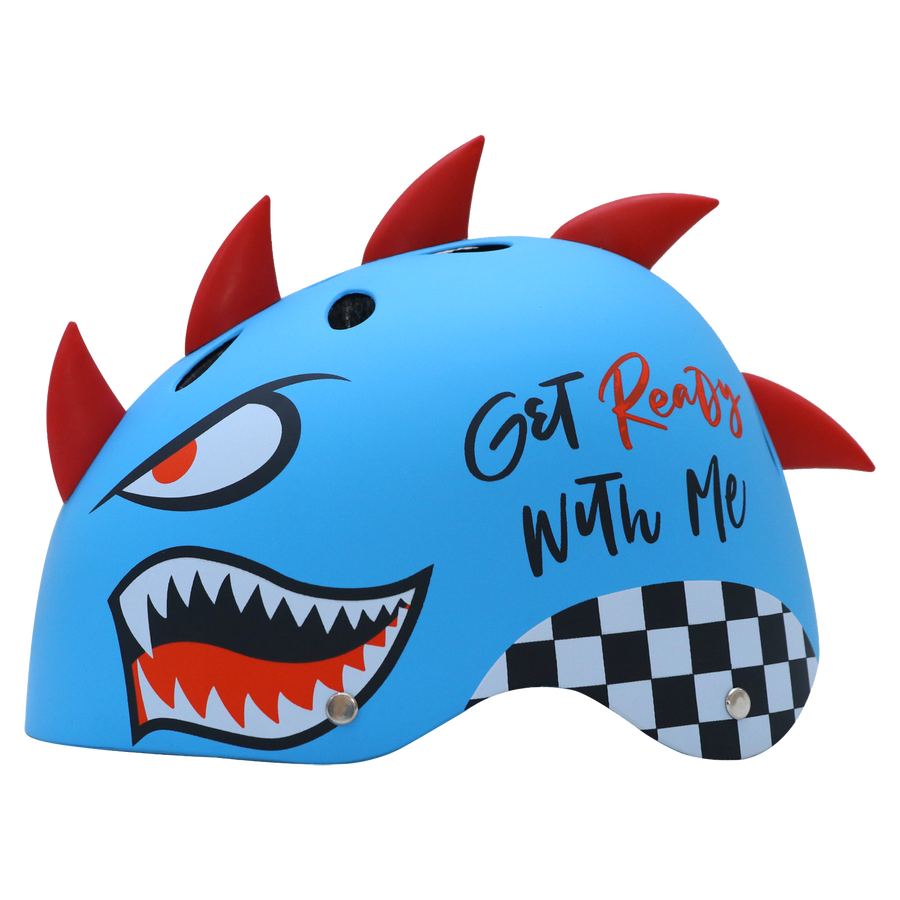 Shark – 3D Kids Helmet - Kibo Blue - view 3