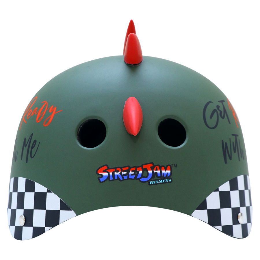 Shark – 3D Kids Helmet - Military Green - view 4