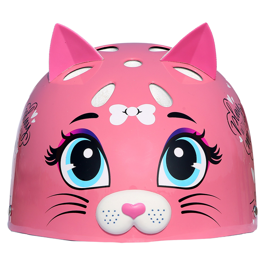 StreetJam Kitty Cat Kids Helmet - 3D Cat Design - Pink - view 1