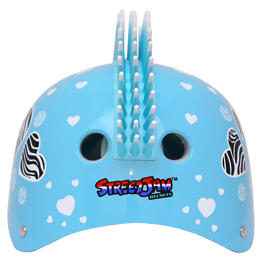 Zebra Heart Helmet - Cyan Blue - view 5