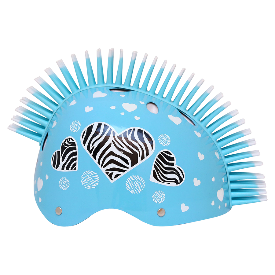 Zebra Heart Helmet - Cyan Blue - view 3