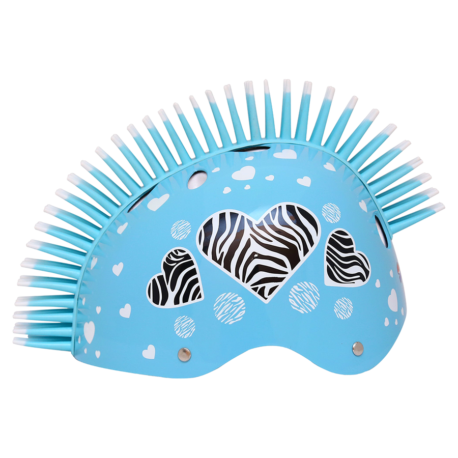 Zebra Heart Helmet - Cyan Blue - view 4