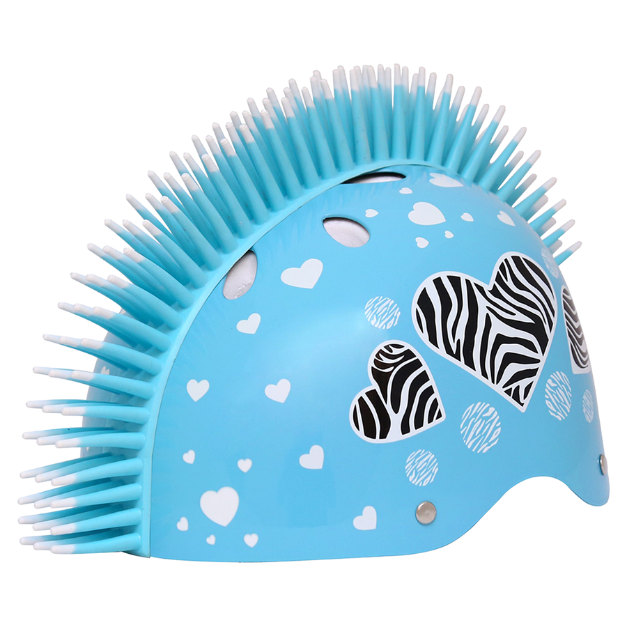 Zebra Heart Helmet - Cyan Blue - view 2