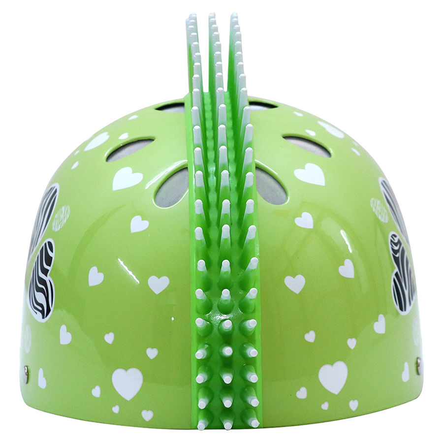 Zebra Heart Helmet - Light Green - view 1