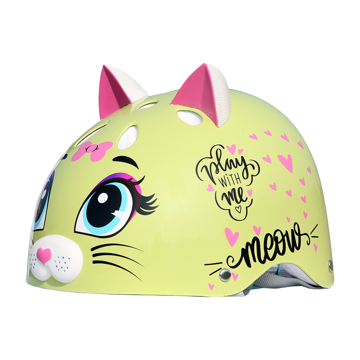 StreetJam Kitty Cat Kids Helmet - 3D Cat Design